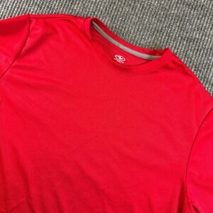 Athletic Works Mens L Red DriWorks Athletic Shirt Short Sleeve Performance Tee